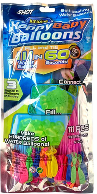HappyBaby Balloons 快速灌水球神器 繽紛水球 夏日水戰必備, 多種, 1套