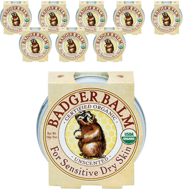 BADGER 無香精獾膏 敏感&乾性皮膚適用, 9個, 56g