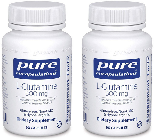 Pure Encapsulations 左旋麩醯胺酸膠囊 500mg, 90顆, 2罐