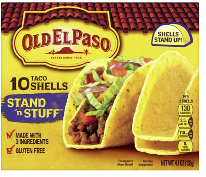 Old El Paso Stand&Stuff墨西哥塔可脆餅料理包, 1盒, 133g