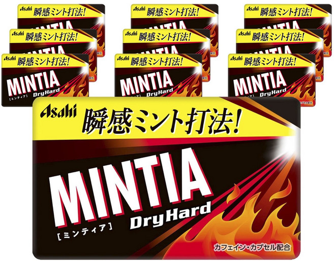 Asahi 朝日 Mintia Dry Hard咖啡因薄荷糖 50顆入, 10盒