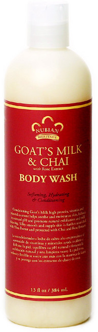 NUBIAN HERITAGE 山羊奶柔嫩沐浴乳, 1瓶, 384ml