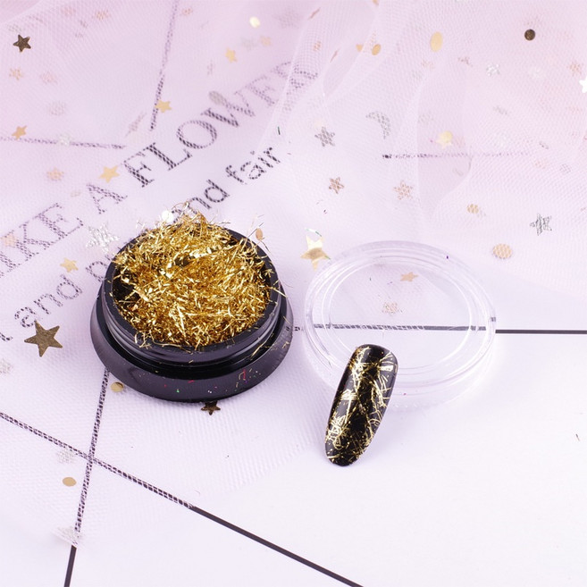 婕媚兒美甲金箔, 1個, 金色