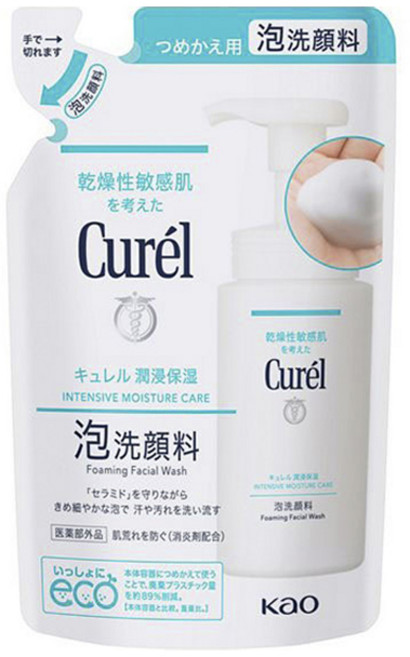 Curel 珂潤 潤浸保濕洗顏慕斯補充包, 1個, 130ml