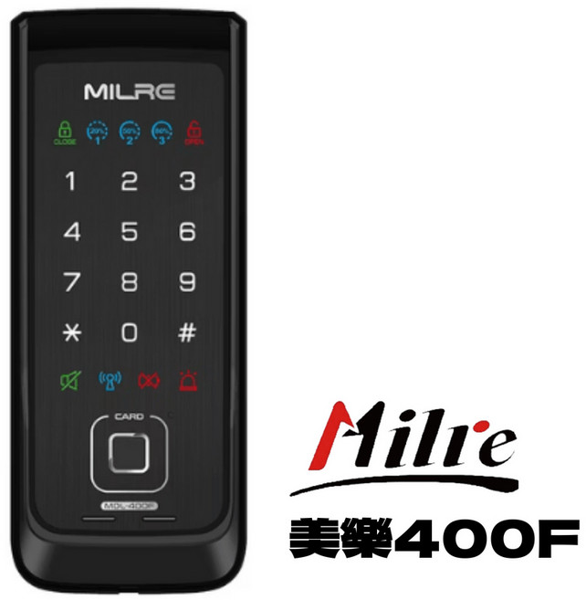 三合一輔助鎖 密碼感應卡智能鎖 家用防盜鎖, Milre 美樂MDL-400F藍芽+遠端模組, 上門安裝