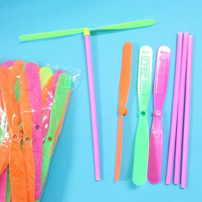 DIY 塑膠竹蜻蜓童玩 /一袋12包入(一包4組)共48組, 1個, 男女通用