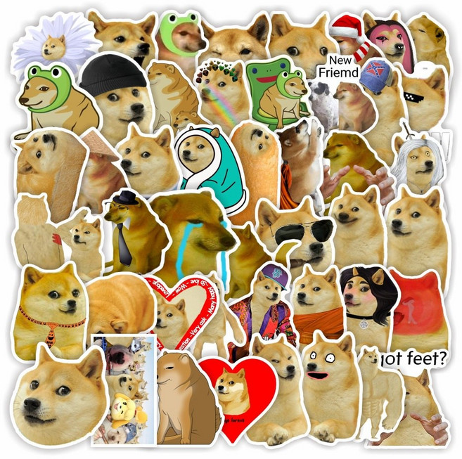 50P柴犬表情包貼紙(霧面款)