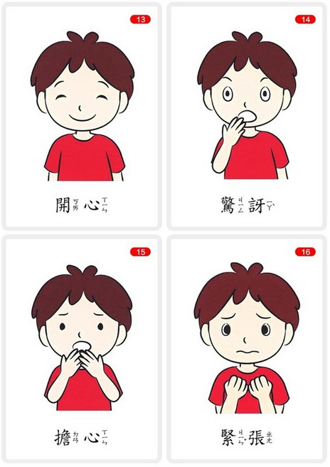 情緒表情認知圖卡 兒童情緒管理與社交技巧學習, 詳見包裝