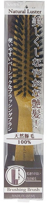 VeSS 豬鬃毛髮梳 NL-1300, 1個, 木色