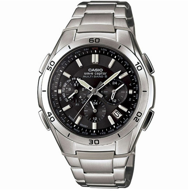 CASIO 卡西歐 Wave Ceptor Multiband 6 Radio Solar男款金屬腕錶 WVQ-M410DE-1A2JF