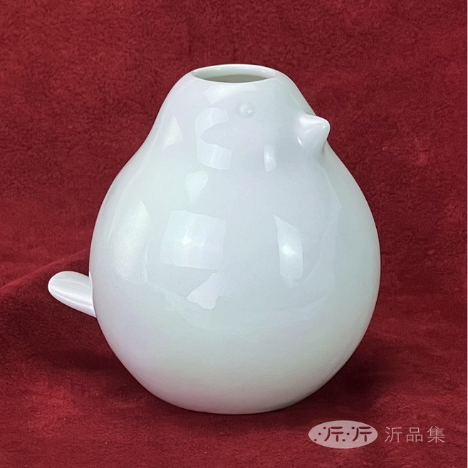 沂品集 德國Huschenreuther Hasen花瓶 鳥型陶瓷裝飾花器 (外盒微損), 白色