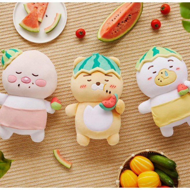 KAKAO FRIENDS 夏日西瓜萊恩小抱枕