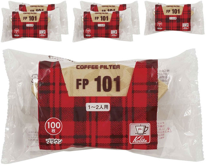 Kalita 咖啡濾紙 FP101 1~2人用 棕色, 6個, 100個