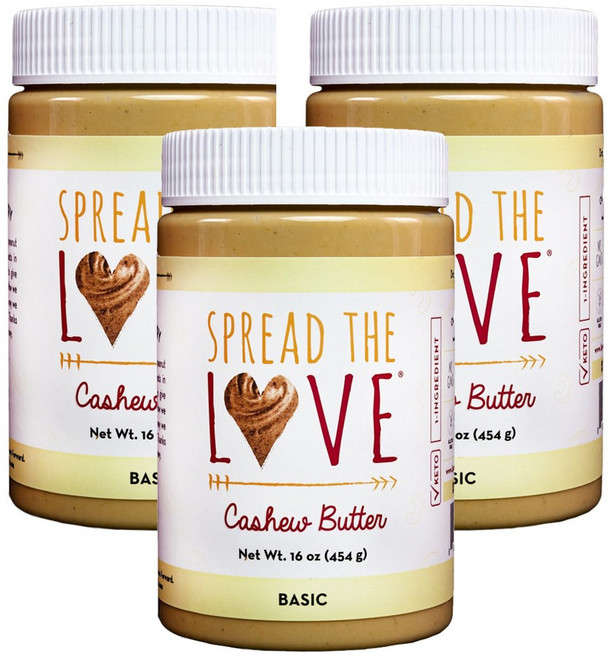 SPREAD THE LOVE 腰果醬, 3罐, 454g