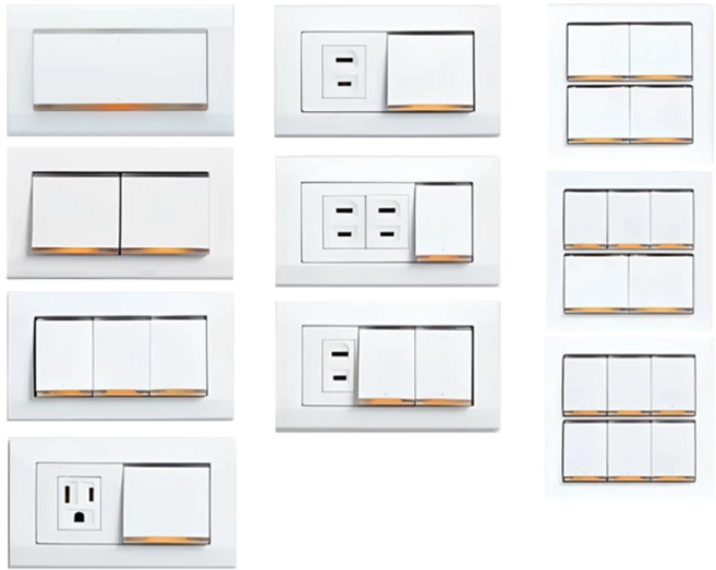 星光系列 15123開關插座 雙插附接地附蓋板大面板
