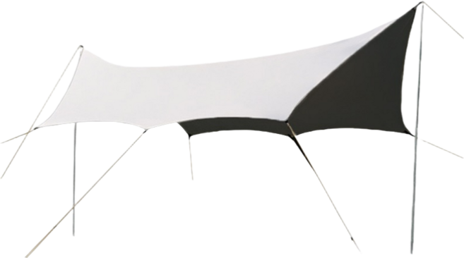 塗銀天幕帳 戶外遮陽遮雨棚, 白碟形8角3*4.5米(8釘8繩2桿)
