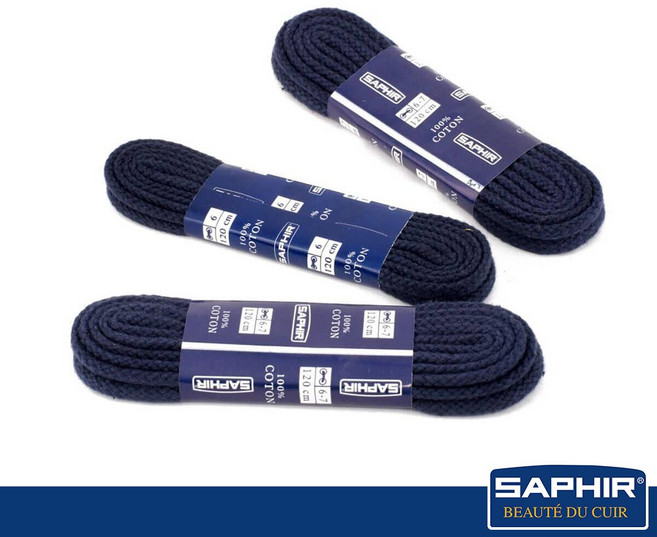 SAPHIR莎菲爾 圓形3mm休閒鞋帶 150公分(7-8對孔) 細款鞋帶