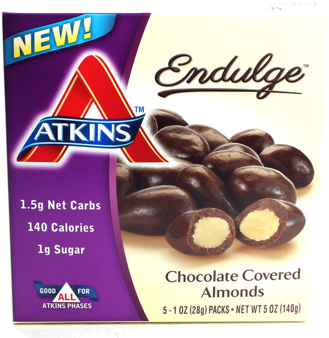 ATKINS 盡情享受巧克力杏仁, 5入, 28g