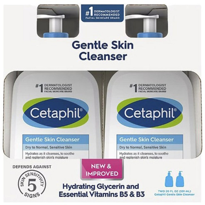 Cetaphil 舒特膚 溫和潔面乳 2入組, 591ml, 2個