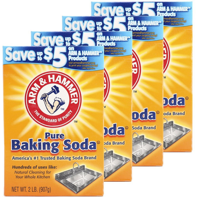 ARM&HAMMER 食品級小蘇打粉, 4盒, 907g