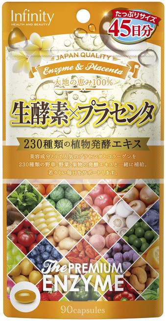 Infinity 生酵素×胎盤素, 1個, 90片