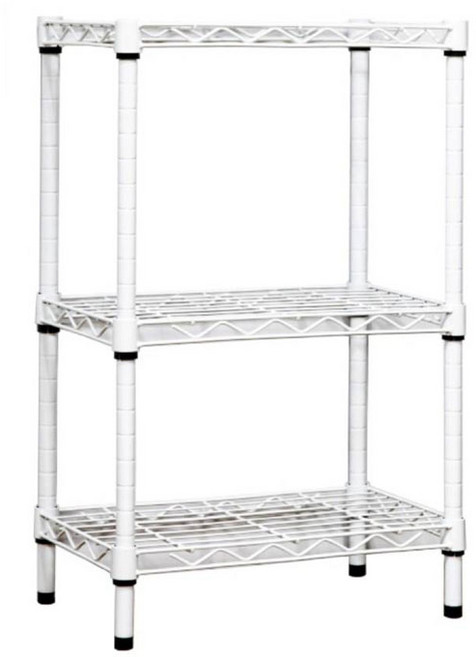 沐澄 中鋼 組合式迷你三層架 40X25X60cm 白色 收納架, 1個