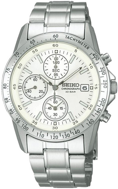 Seiko 精工 Selection Quartz Chronograph 10 Bar男士金屬腕錶 SBTQ039