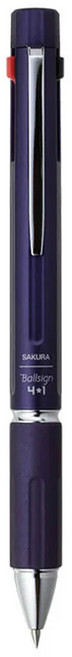 SAKURA Ballsign五合一多功能筆, 1入, 金屬藍