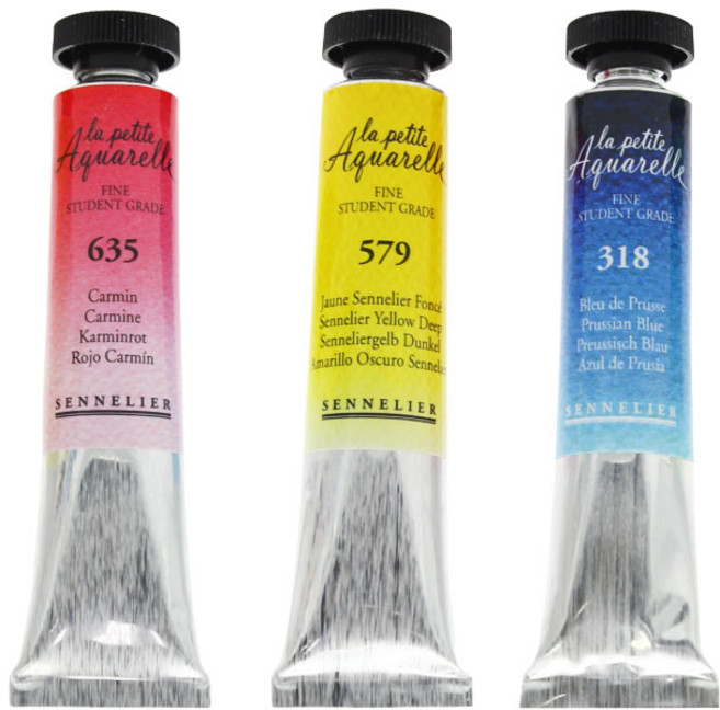 SENNELIER 申內利爾 學生級水彩顏料 法國製造 21ml, 323天藍色, 1