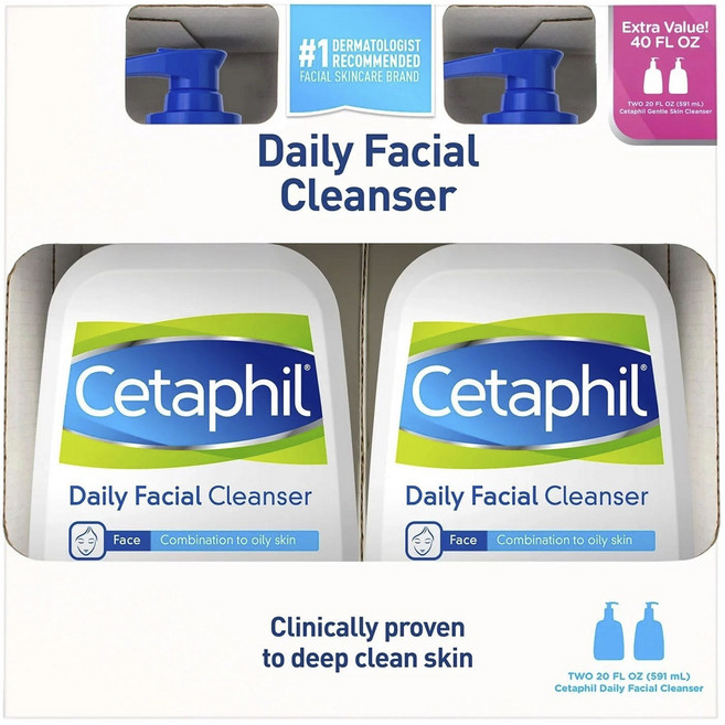 Cetaphil 舒特膚 Daily Facial Cleanser 2入 591ml, 1個