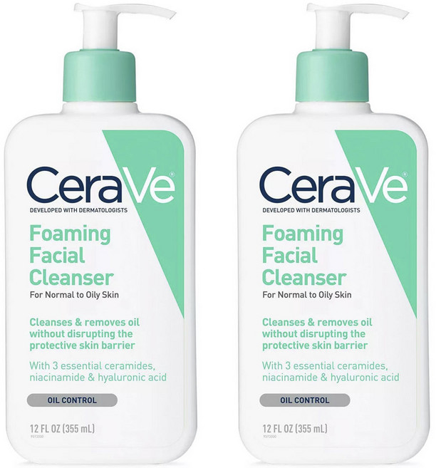 CeraVe 泡沫潔面乳, 355ml, 2個