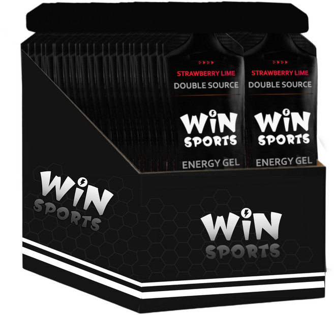 WiNSPORTS 雙效能量果膠 草莓萊姆風味 運動能量補給, 60ml, 30個