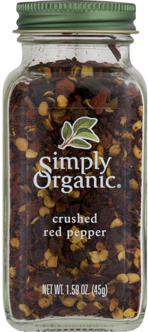 Simply Organic 紅辣椒碎, 1罐, 45g