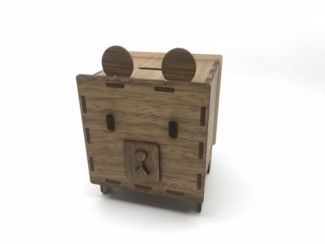 木製DIY動物造型存錢筒 (多款), 熊熊