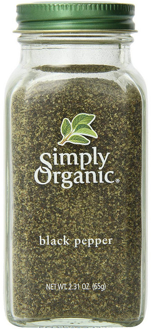Simply Organic 黑胡椒粉, 1個, 65g