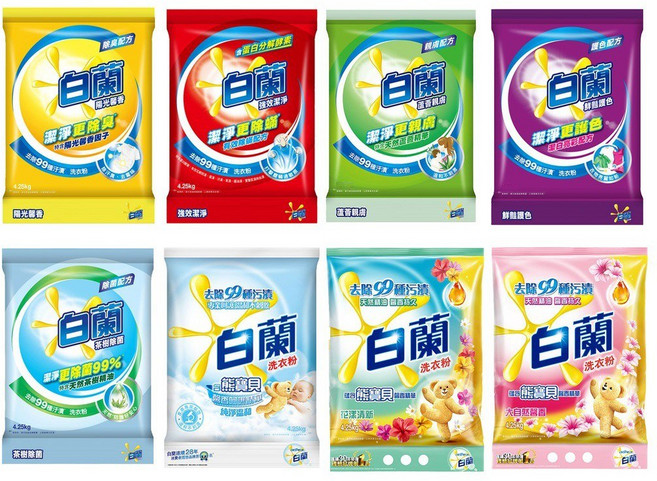 白蘭洗衣粉 4.25kg (含熊寶貝/強效/陽光/蘆薈/護色 多種選擇)