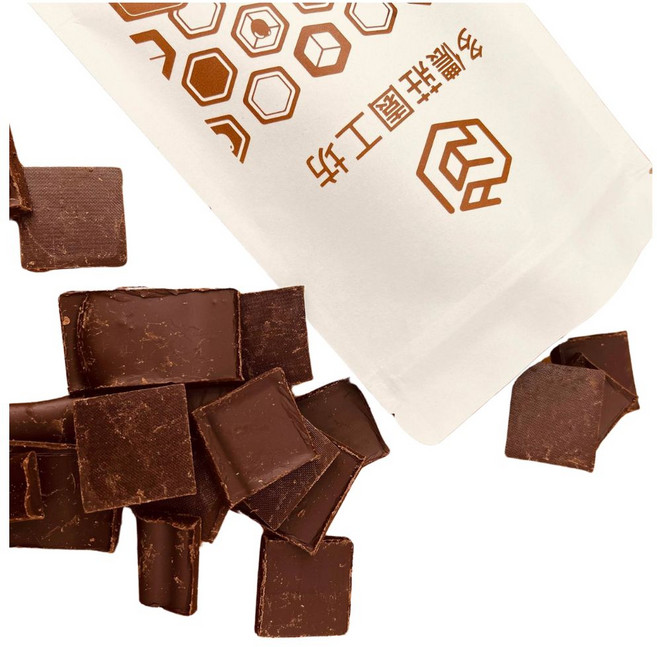 低溫烘焙微苦薄片滴制90%黑巧克力, 500mg, 1個