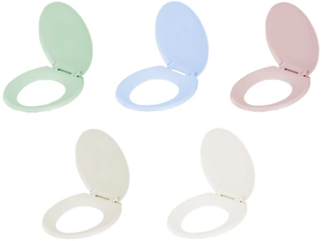 通用一般型馬桶蓋 可調加厚馬桶坐墊 下鎖式, 白, 1個