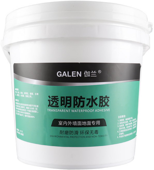 GALEN 伽蘭 透明防水膠，適用於外牆屋頂木材塑料補漏, 透明, 1個, 2L