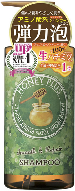 HONEY PLUS 蜂蜜柔順修護洗髮精, 1個, 500ml