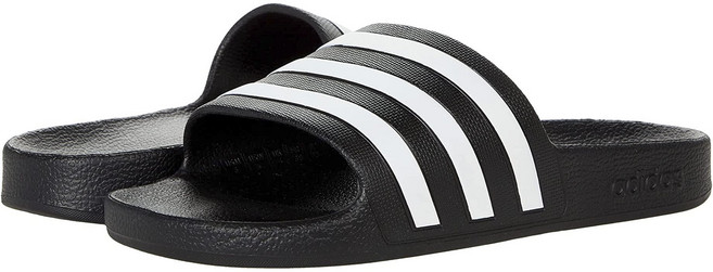 adidas 愛迪達 Adilette Aqua拖鞋, 9號, Core Black White