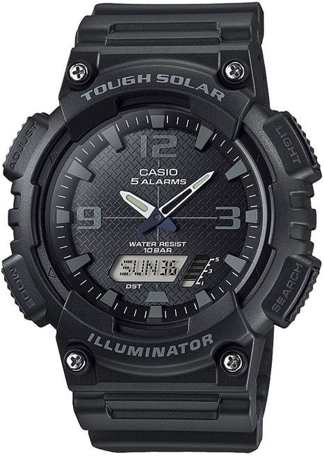 CASIO 卡西歐 Illuminator Solar 10Bar聚氨酯男款腕錶 AQ-S810W-1A2JH