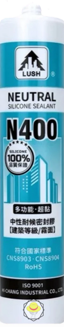 LUSH 樹牌 耐候型中性霧面密封膠 N400 透明 300ml, 1瓶