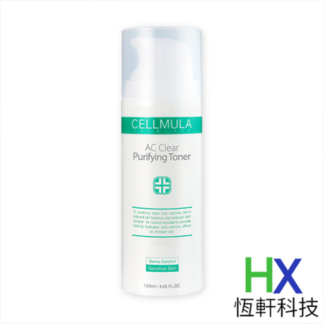 恆軒科技 CELLMULA AC潔淨舒緩化妝水 韓國原裝正貨 台灣總代理 敏感肌 臉部保養 痘痘肌, 1個, 120ml