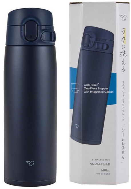 ZOJIRUSHI 象印 彈蓋式輕量保溫瓶, 海軍藍, 600ml, 1個