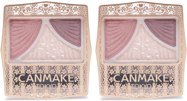 CANMAKE Juicy pure Eyes三色眼影盤, 2個, 14 柔和花朵