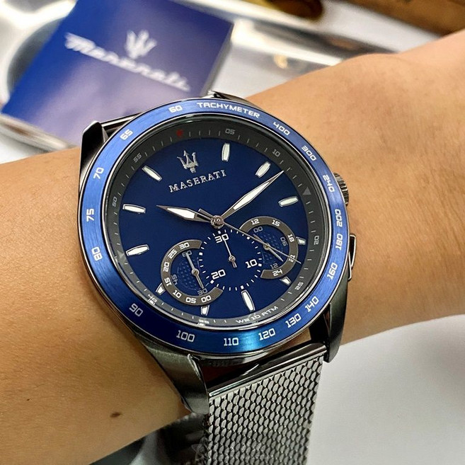 MASERATI手錶R8873612009 46mm 運動貝母錶面 槍灰米蘭錶帶 原裝正貨