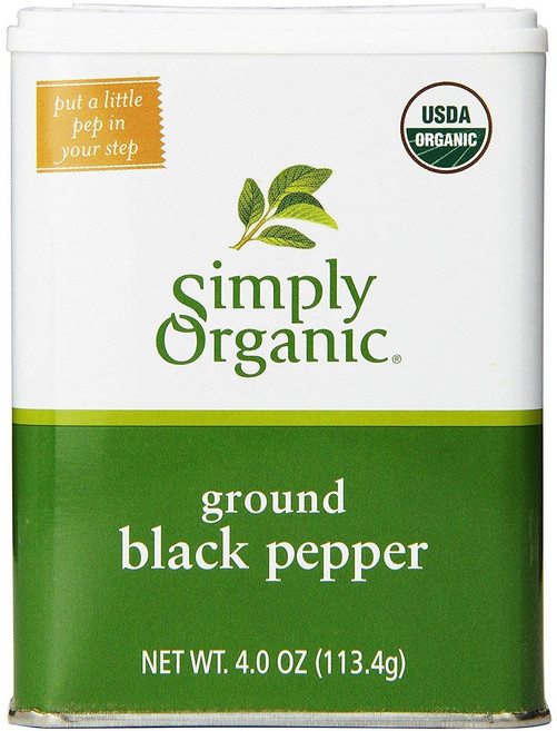 Simply Organic 黑胡椒粉, 1罐, 113.4kg