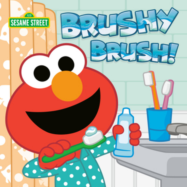 (英文圖書)Brushy Brush! (Sesame Street) Board Books, Random House Books for Youn..., 英文, 硬頁書