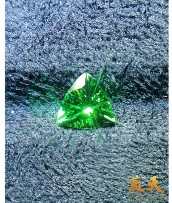 【附台大TDUGR證書】1.4ct 碧璽 豐富鉻釩致色 精工切割, 鉻綠